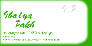 ibolya pakh business card